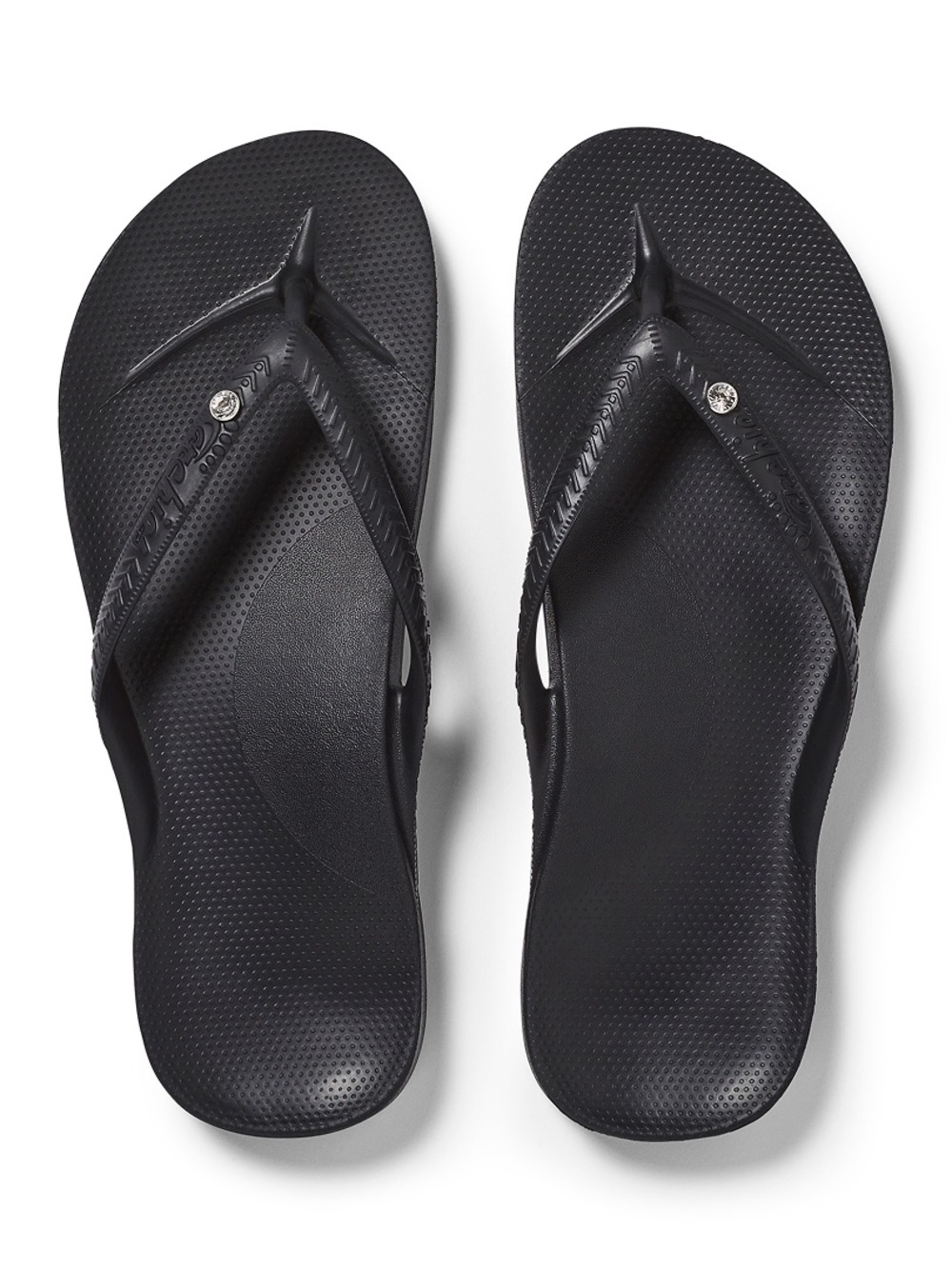 Archies Crystal Black Women's Flip Flop Thong Sandals Size 9 Arch Support Comfy